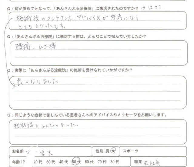 2日前から急に右の腰が痛くなった。ギックリ腰