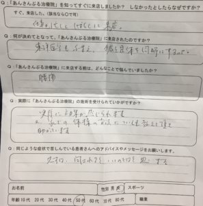 左側の腰痛が6.7年前から続いて他院の鍼やカイロプラティックで改善しなかった一症例