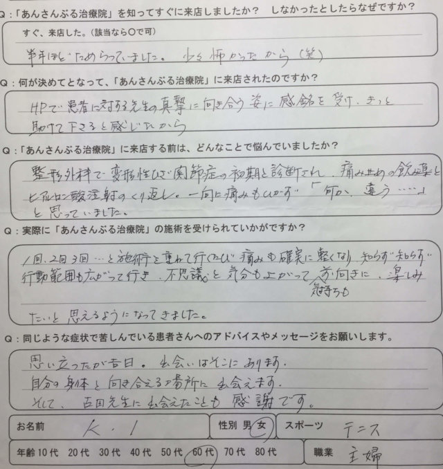 【整形外科で変形性ひざ関節症と診断】2年間注射を続けるが改善しなかった膝痛から開放された一症例