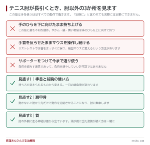 テニス肘が「一生治らない」と言われたときに見直す3か所